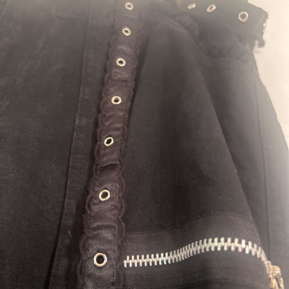 Vintage Tripp NYC Women’s pants black goth bondage convertible wide leg - Picture 5 of 9